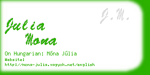 julia mona business card